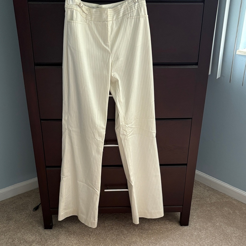 White House Black Market Cream Trousers
